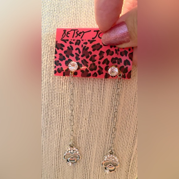 Halloween Skeleton dangle earrings by Betsey Johnson - Picture 2 of 2